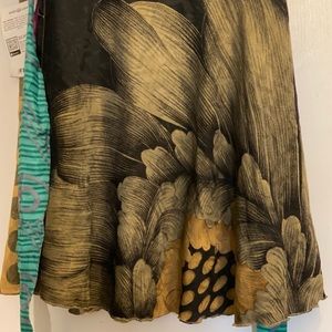 Darn good yarn- sari skirt. New with tags. Mini wrap skirt.